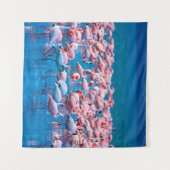 Tenture Flamants africains. Groupe de flamants (Devant (Horizontal))