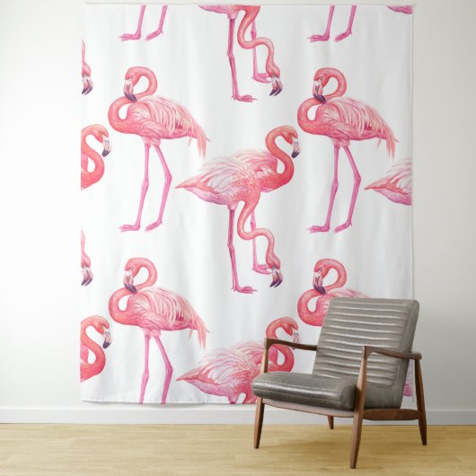 Tenture Flamants roses (En situation)