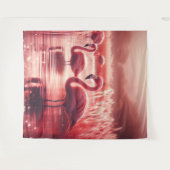 Tenture Flamants roses de ton rose (Devant (Horizontal))