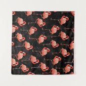 Tenture Flamants roses Oiseaux : Textile Vintage (Devant (Horizontal))