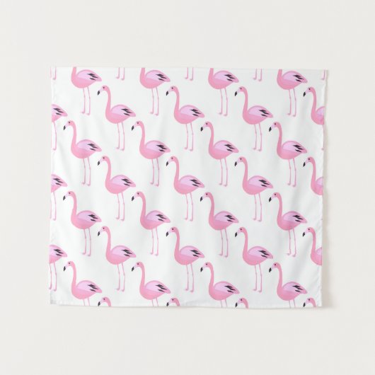 Tenture Flamants roses roses (Devant (Horizontal))