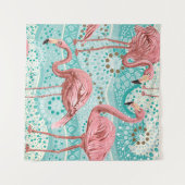 Tenture Flamants roses sans soudure motif (Devant (Horizontal))