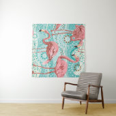 Tenture Flamants roses sans soudure motif (En situation (horizontale))