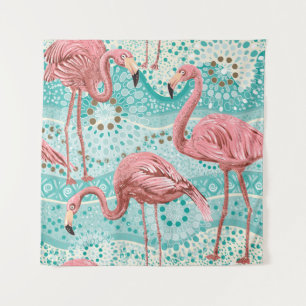 Tenture Flamants roses sans soudure motif