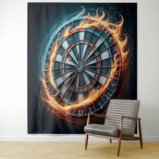 Tenture Flaming Dart Arena Inspirez la passion des fléchet (En situation)