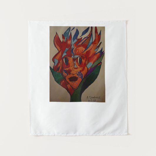 Tenture Flaming Flower Animation Small Tapestry (Devant)