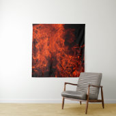 Tenture Flamme arrière - plan feu noir chaud (En situation)