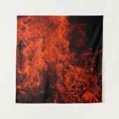 Tenture Flamme arrière - plan feu noir chaud (Devant)