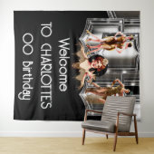 Tenture Flamme en or argenté filles rugissant Gatsby des a (En situation (horizontale))