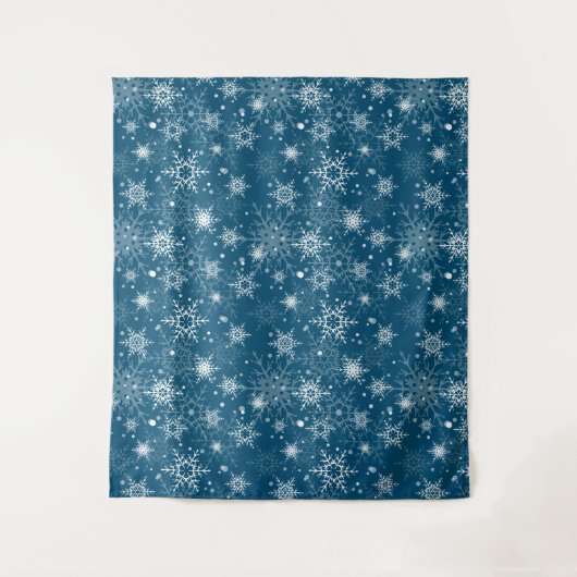 Tenture Flammes à neige blanches (Devant)