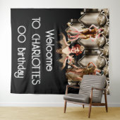 Tenture Flapper girls 1920 art déco Great Gatsby thème (En situation (horizontale))