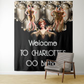 Tenture Flapper girls 1920 art déco Great Gatsby thème (En situation)