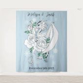 Tenture Fléau de neige blanc Dragon d'hiver (Devant)