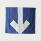 Tenture Flèche blanche peinte sur mur de briques (Devant (Horizontal))