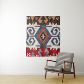 Tenture Flèche de diamant bleu Konya Cowboy Saddle  (En situation)