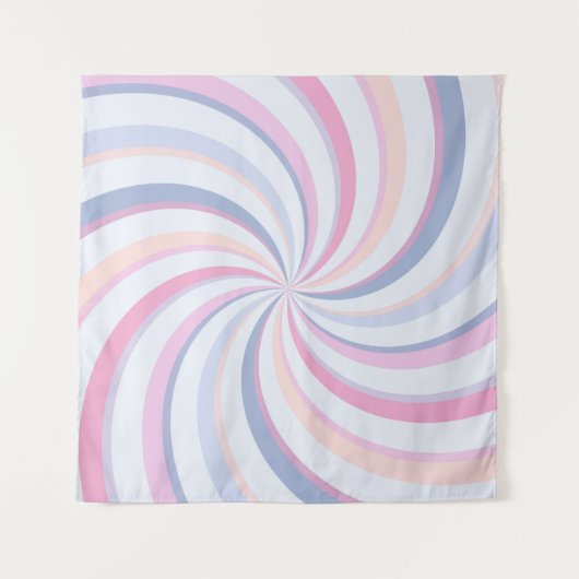 Tenture Flèches bleu rose pêche (Devant (Horizontal))