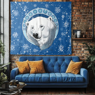 Tenture Flèches de neige Ours Polaire Art Nouveau