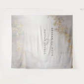 Tenture Flecks d'or Luxe moderne Gris Mist Mariage Photo (Devant (Horizontal))