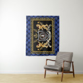 Tenture Fleming Clan Badge & Motto avec Lions (En situation)