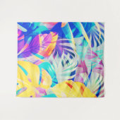 Tenture Fleur abstraite moderne couleur pastel (Devant (Horizontal))