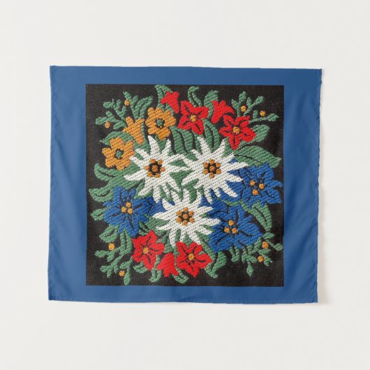 Tenture Fleur alpine suisse d'edelweiss (Devant (Horizontal))