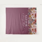 Tenture Fleur aquarelle girly 30e anniversaire chic violet (Devant (Horizontal))