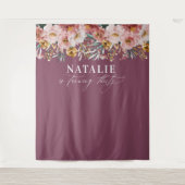 Tenture Fleur aquarelle girly 30e anniversaire chic violet (Devant)