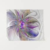 Tenture Fleur d'art Abstrait, énergique et coloré (Devant (Horizontal))