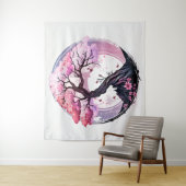 Tenture Fleur de cerise (En situation)