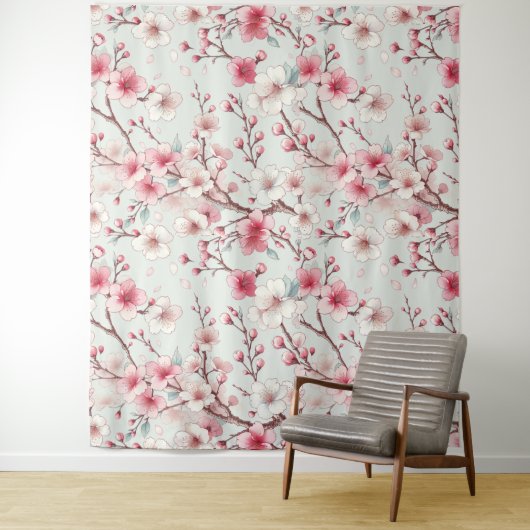 Tenture Fleur de cerise (En situation)