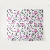 Tenture Fleur de cerisier blanc sur blanc (Devant (Horizontal))