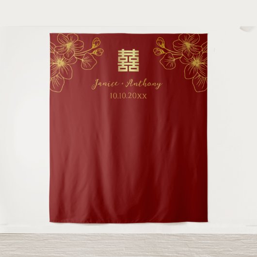 Tenture Fleur de cerisier fleuri mariage chinois toile de (Devant)