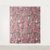 Tenture Fleur de cerisier rose et menthe (Devant)