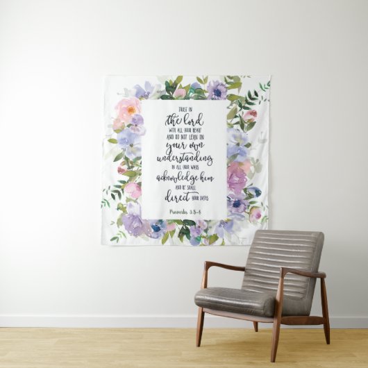 Tenture Fleur de confiance dans le Seigneur (En situation)