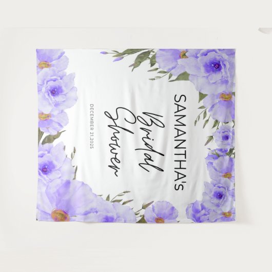 Tenture Fleur de douche violette (Devant (Horizontal))