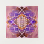 Tenture Fleur de la vie dans Lotus - texture peinte (Devant)