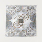 Tenture Fleur de la vie - Oeil Swirl Ornament Pearl (Devant (Horizontal))