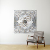 Tenture Fleur de la vie - Oeil Swirl Ornament Pearl (En situation (horizontale))