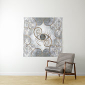 Tenture Fleur de la vie - Oeil Swirl Ornament Pearl (En situation)