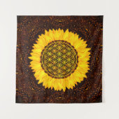 Tenture Fleur de la vie - tournesol #2 (Devant)