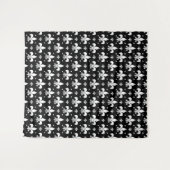 Tenture Fleur de lis noir design Motif (Devant (Horizontal))
