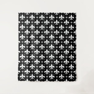 Tenture Fleur de lis noir design Motif