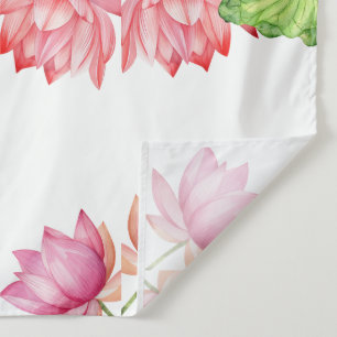 Tenture Fleur de Lotus Élégante Aquarelle Rose