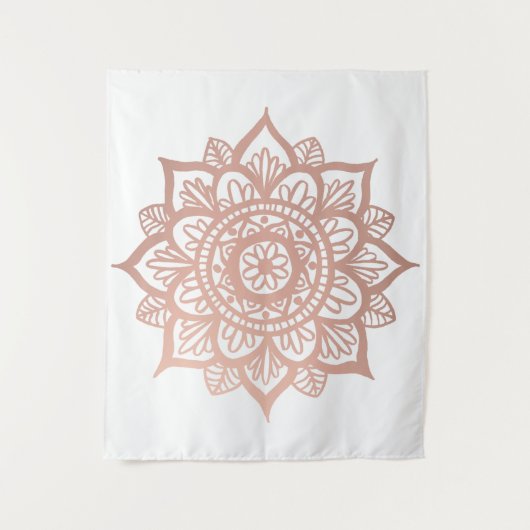 Tenture Fleur de Mandala Rose Gold (Devant)