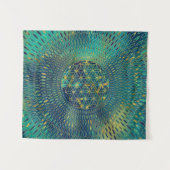 Tenture Fleur de marbre et d'or de la vie (Devant (Horizontal))