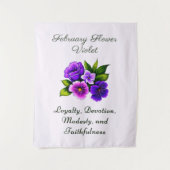 Tenture Fleur de naissance de février Violet Floral délica (Devant)