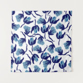 Tenture Fleur de Pâquerette Bleue : Sans couture dessinée  (Devant)