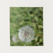 Tenture Fleur de pissenlit blanc sur herbe verte (Devant)