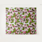 Tenture Fleur de pomme sur blanc (Devant (Horizontal))