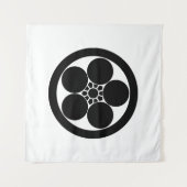 Tenture Fleur de prune à l'Umebachi en cercle (Devant (Horizontal))